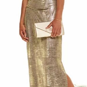 Connected Apparel Gold Maxi Dress